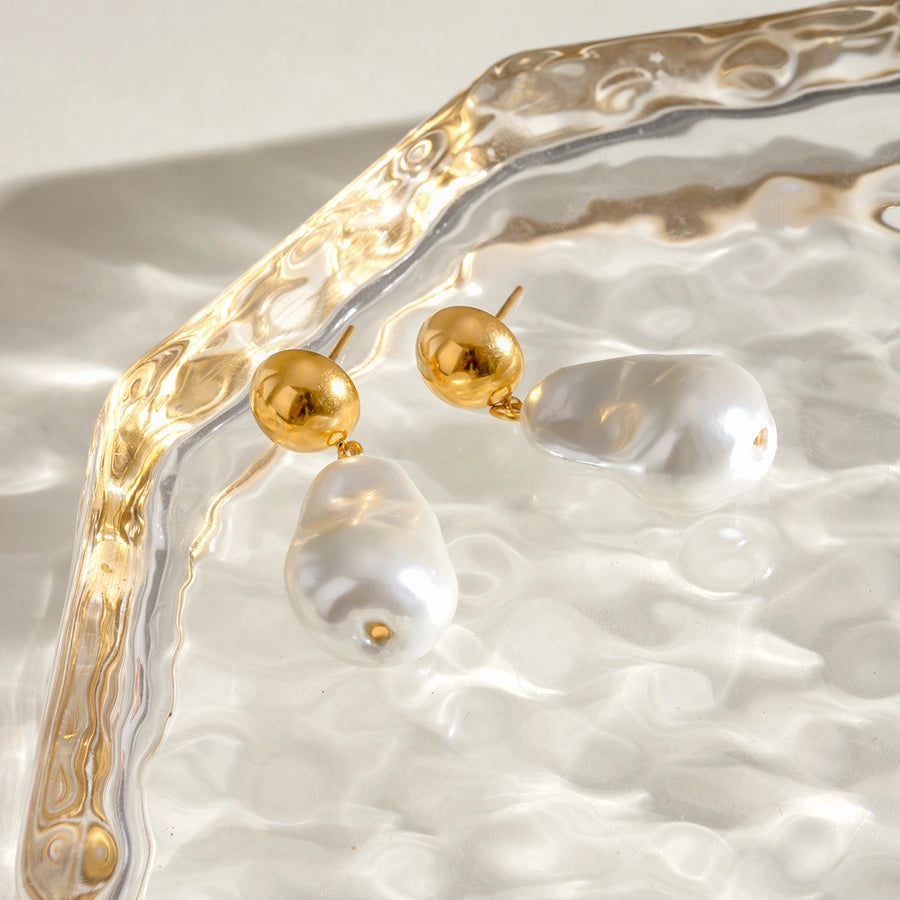 1 Pair Simple Style Classic Style Geometric 304 Stainless Steel Drop Earrings