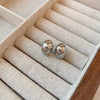 retro c shape solid color metal plating women's earrings 1 pair