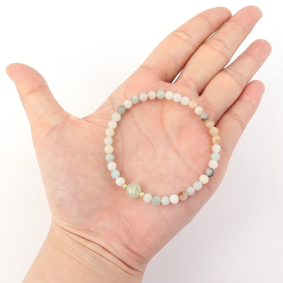 Elegant Simple Style Classic Style Letter natural stone Copper Bracelets In Bulk