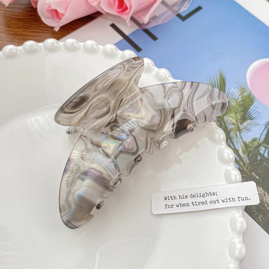 Women's Sweet Color Block PVC Hair Claws