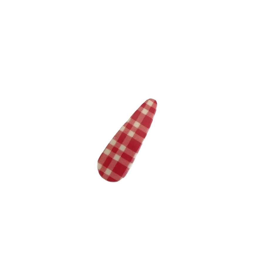 Women's Sweet Plaid Polka Dots Plastic Hair Clip