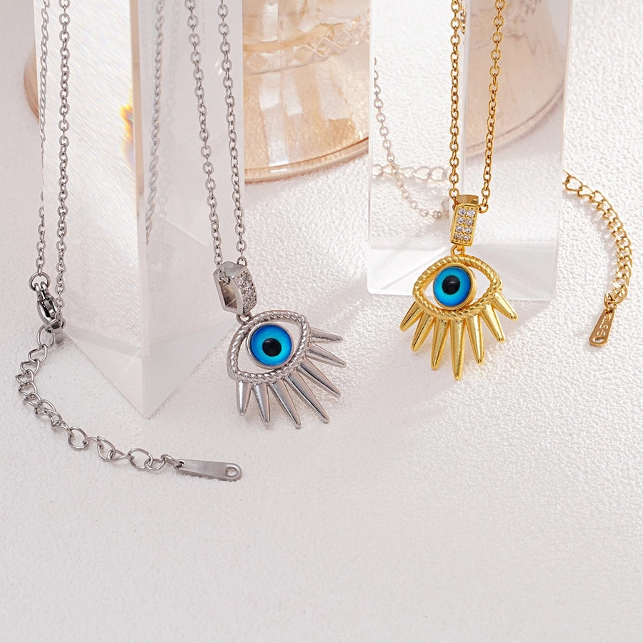 Jewelry Glam Lady Sexy Eye 304 Stainless Steel Copper Pendant Necklace
