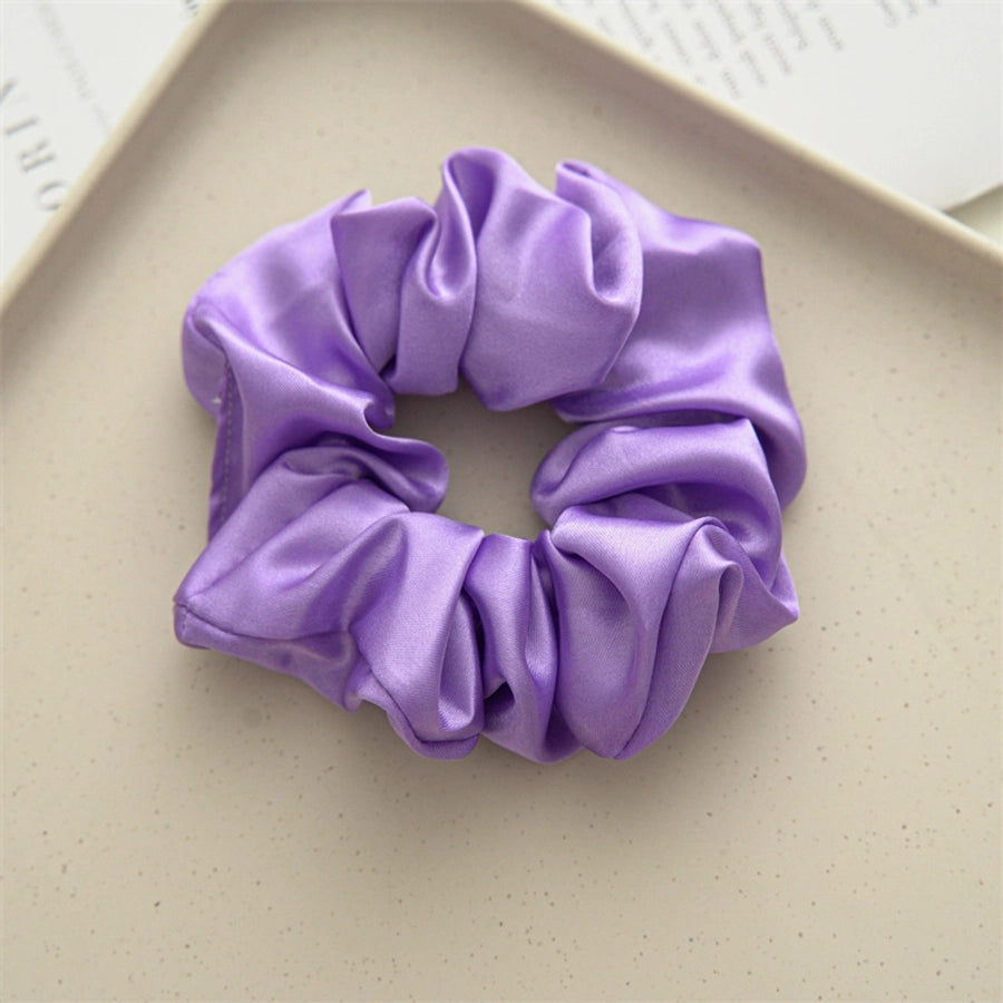 simple style commute solid color cloth handmade pleated hair tie
