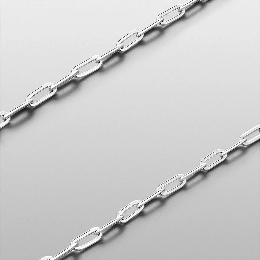 Simple Style Classic Style Paper Clip 304 Stainless Steel Paperclip Chain Bracelets In Bulk