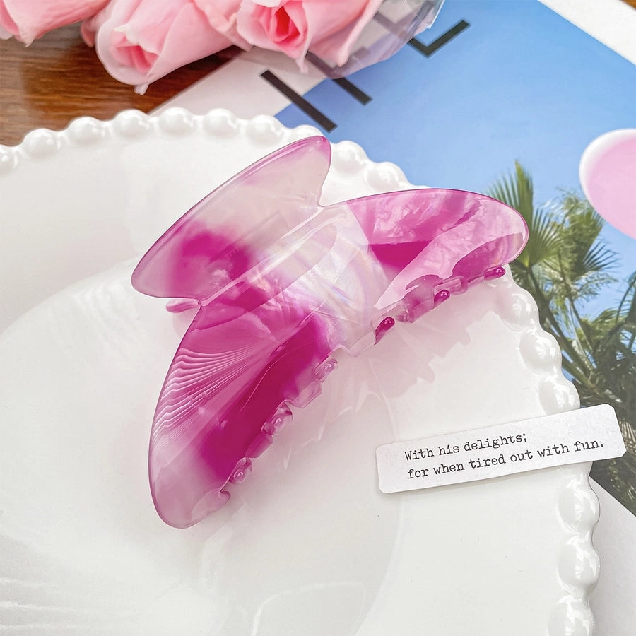 Women's Sweet Color Block PVC Hair Claws