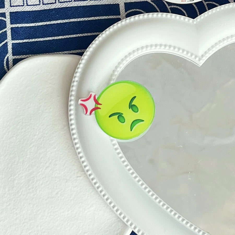 Women's Cute Smile Face Water Droplets Plastic Epoxy Hair Clip