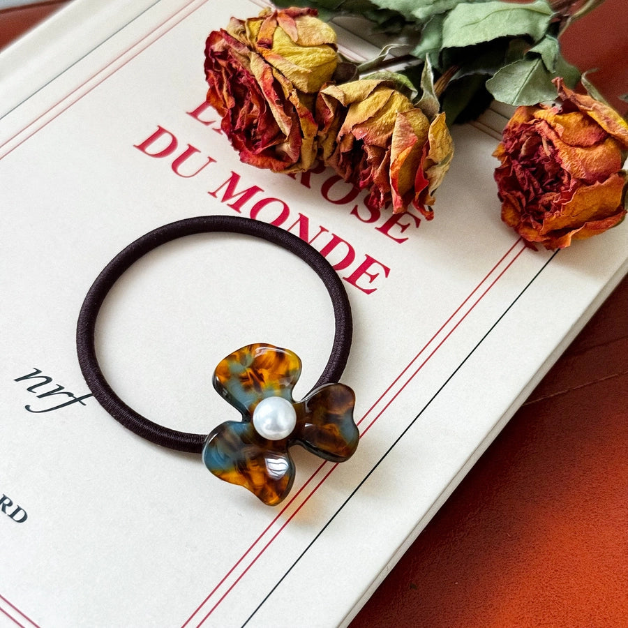 Women's Simple Style Classic Style Flower Plastic Cloth Flowers Hair Tie