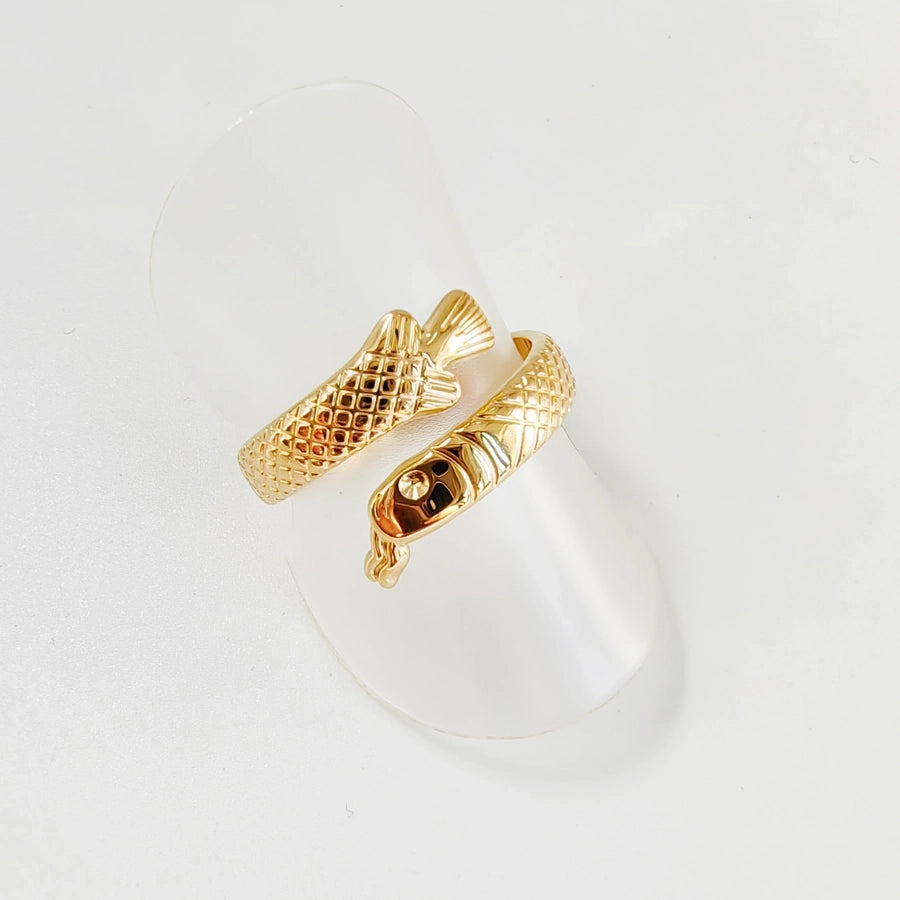 Jewelry Vintage Style Simple Style Wings Fish 304 Stainless Steel Plating Open Rings