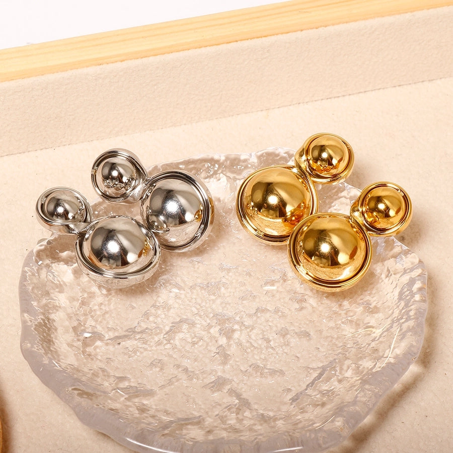 Jewelry Simple Style Classic Style Circle 304 Stainless Steel Jewelry Set