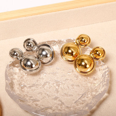 Jewelry Simple Style Classic Style Circle 304 Stainless Steel Jewelry Set