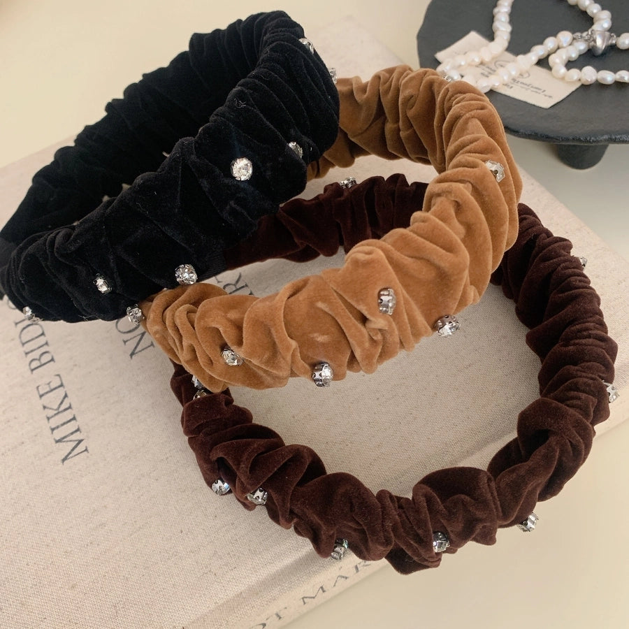 Women's Elegant Simple Style Solid Color Geometric Cloth Hair Band
