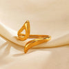 Jewelry IG Style Simple Style Lines 304 Stainless Steel 18K Gold Plated Polishing Rings