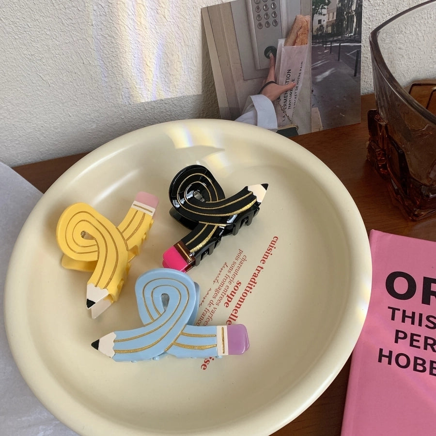 Women's Korean Style pencil Acetic acid sheets Hair Claws