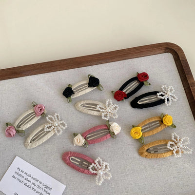 Women's Casual Simple Style Streetwear Flower Cloth Hair Clip