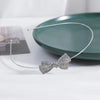 women's simple style waves flower bow knot metal inlay pearl zircon hair band