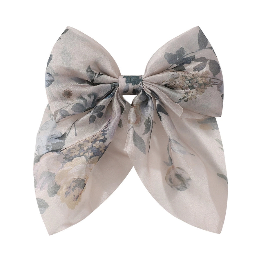 Girl'S Simple Style Classic Style Bow Knot Alloy Ribbon Lettuce Trim Hair Clip