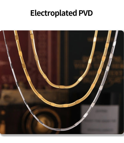 Jewelry Vacation Modern Style Simple Style Solid Color Titanium Steel Necklace