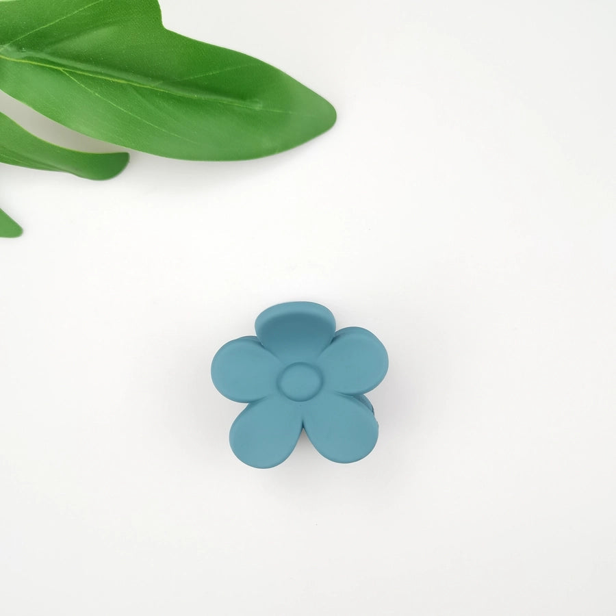 cute korean style flower plastic resin stoving varnish hair claws