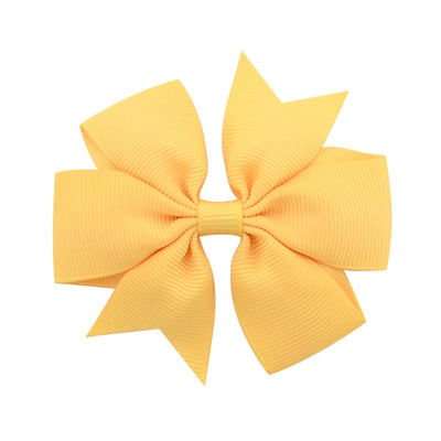 fashion baby v-shaped ribbed ribbon bow hairpin hair accessories