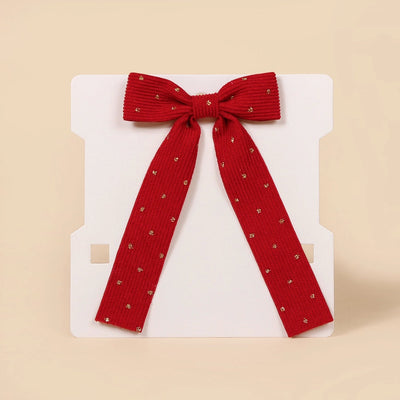 sweet bow knot corduroy hair clip