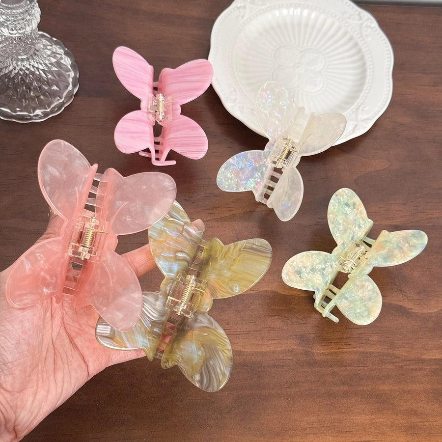 Women's Sweet Simple Style Solid Color Bow Knot Acetic Acid Hair Claws