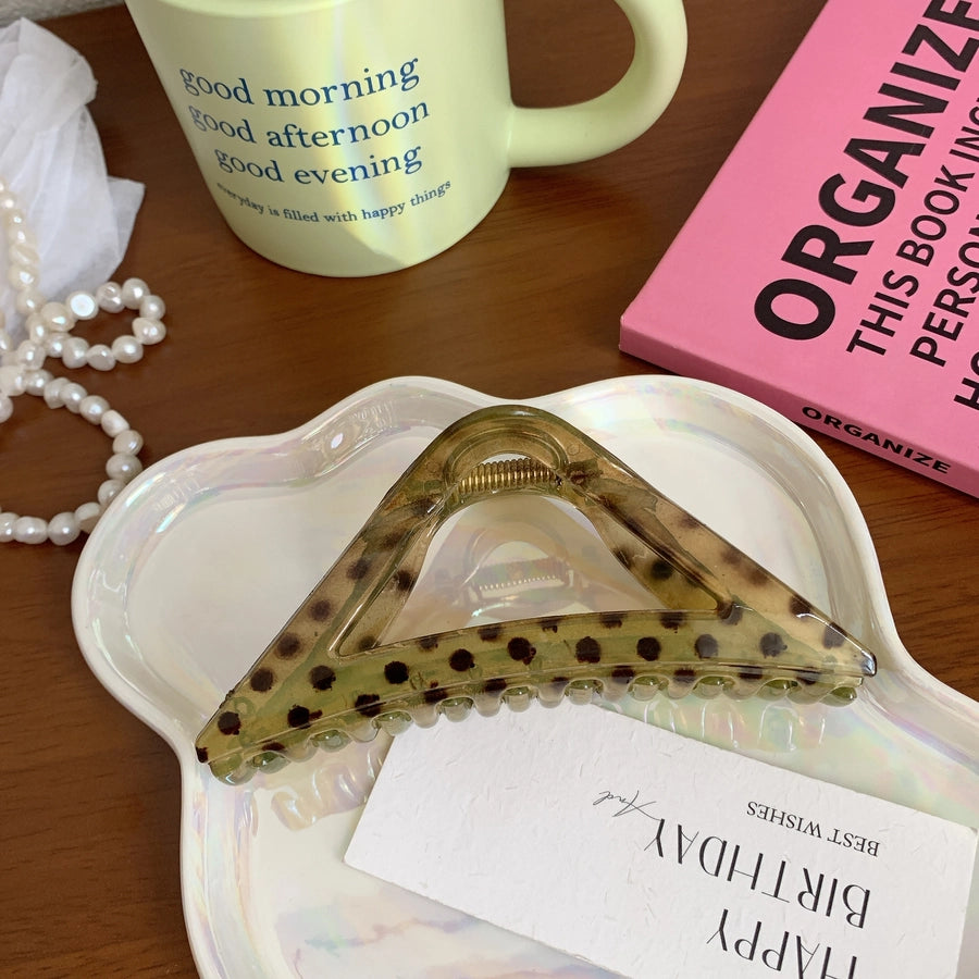 Women's Casual Simple Style Polka Dots Plastic Hollow Out Hair Claws