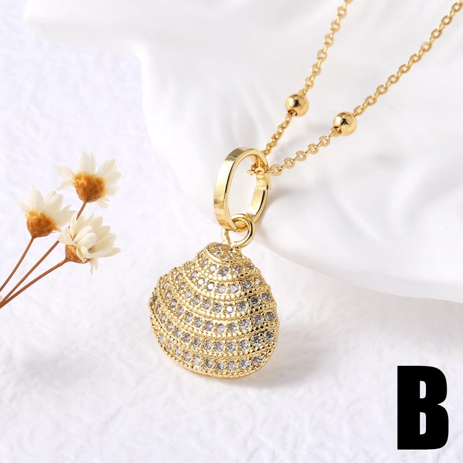 Jewelry Modern Style Simple Style Cross 201 Stainless Steel Copper Pearl Zircon 18K Gold Plated Inlay Pendant Necklace