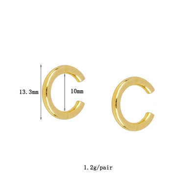 1 Pair IG Style Simple Style Geometric Inlay Copper Zircon Gold Plated Earrings