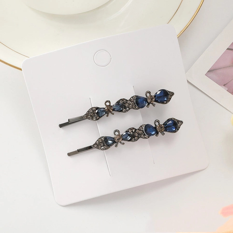 Women's Simple Style Classic Style Color Block Alloy Inlay Rhinestones Hair Clip