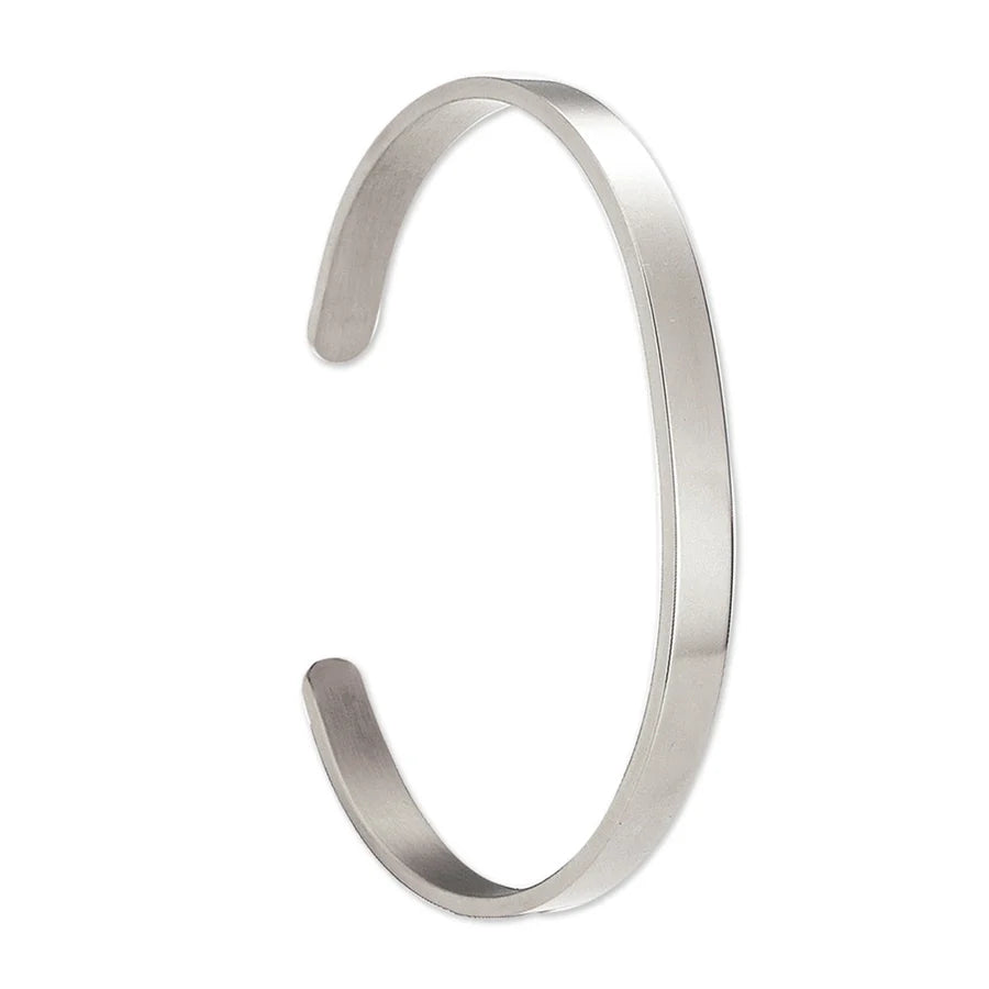 Simple Style Solid Color 304 Stainless Steel Bangle In Bulk