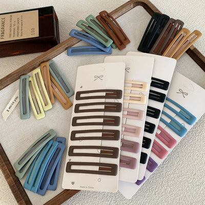 simple style classic style solid color alloy hair clip