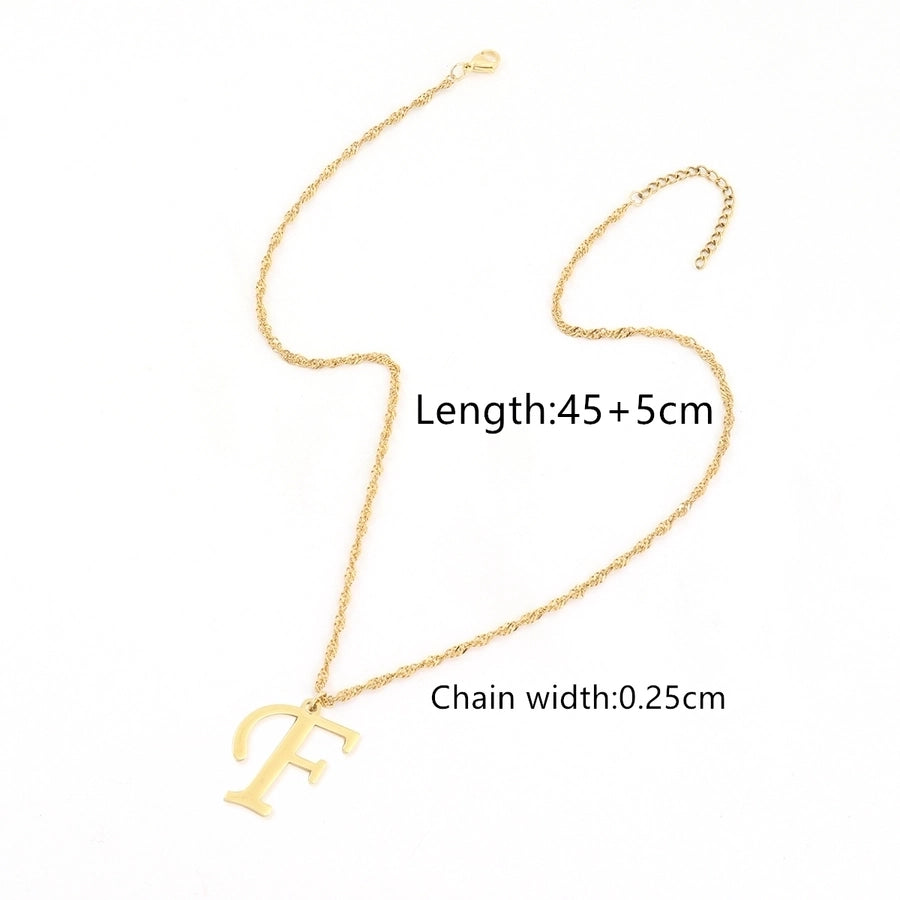 Jewelry Elegant Simple Style Classic Style Letter 201 Stainless Steel 304 Stainless Steel Pendant Necklace