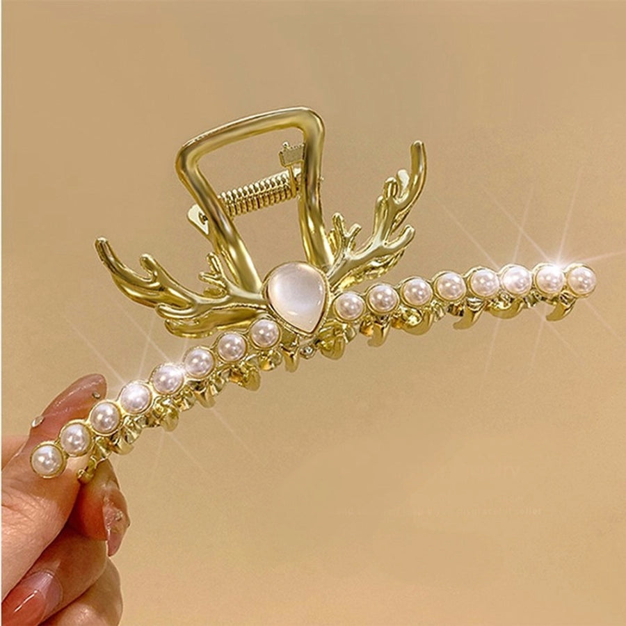 fashion flower metal plating artificial rhinestones hair claws 1 piece