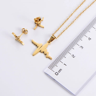 Jewelry Simple Style Classic Style Infinity Dollars Butterfly 304 Stainless Steel Jewelry Set