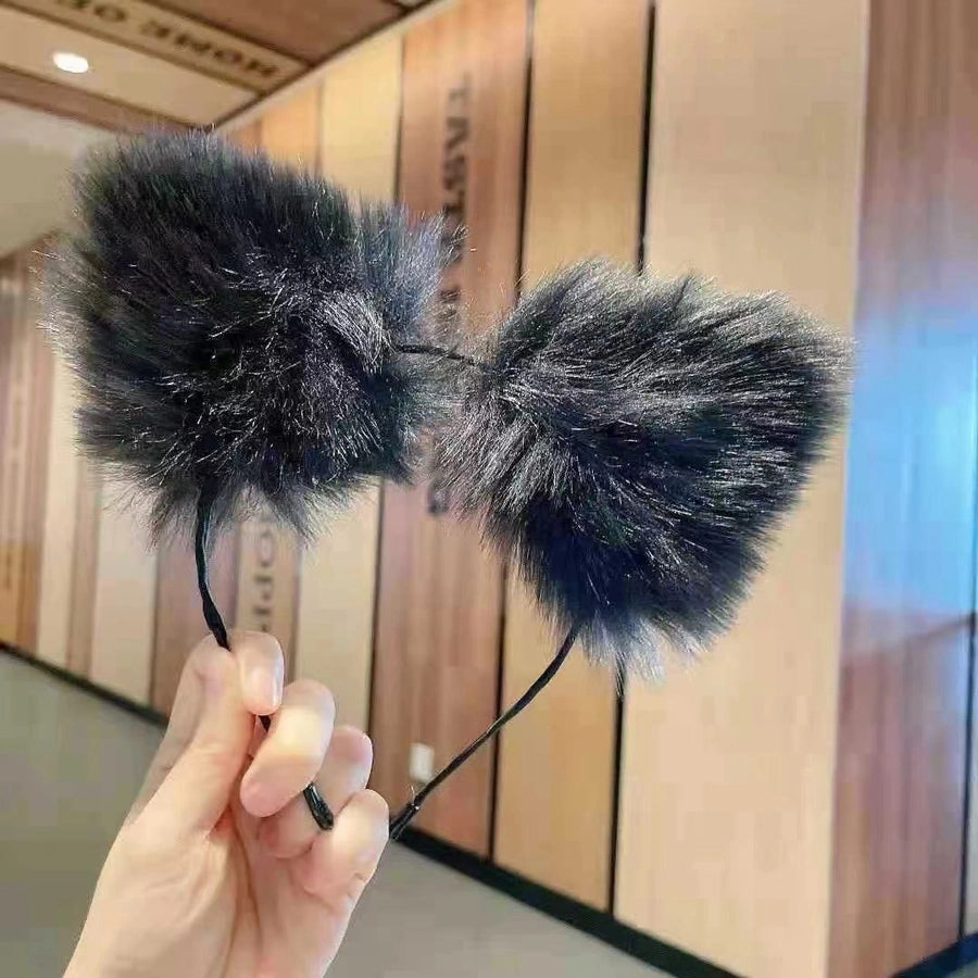 retro cat ears lace handmade hair band 1 piece