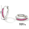 1 Pair Casual Elegant Lady Round Inlay Copper Zircon Rhodium Plated Earrings