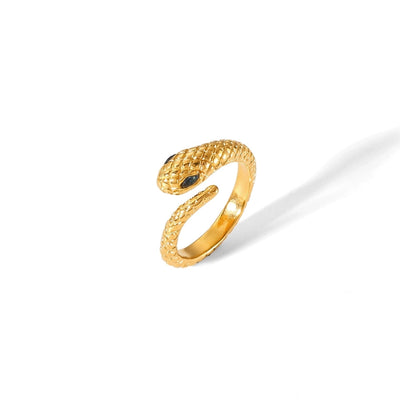 Jewelry IG Style Classic Style Irregular Geometric 304 Stainless Steel Titanium Steel 18K Gold Plated Open Rings