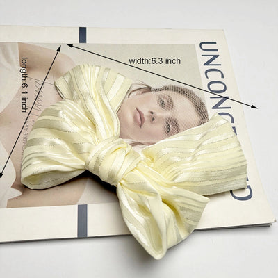 Women's Elegant Bow Knot Fabric Hair Clip