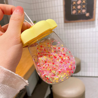 simple style colorful flower plastic polishing rubber band 1 piece