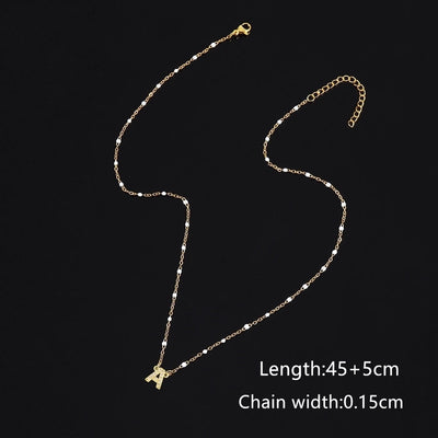 201 Stainless Steel Copper Letter Pendant Necklace