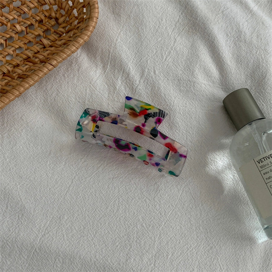 fashion color block acetic acid sheets hair claws 1 piece