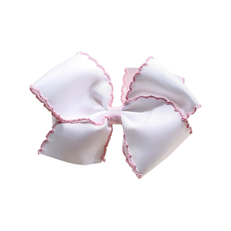 Girl'S Sweet Bow Knot Cloth Woven Belt Hair Clip