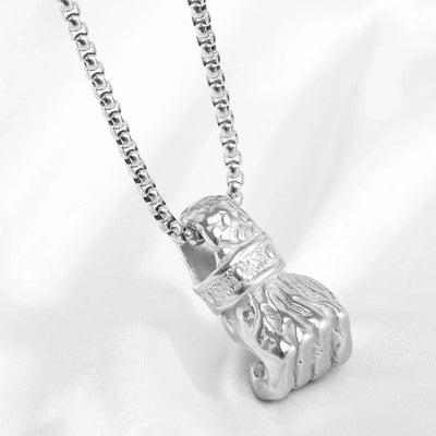 Jewelry Retro Fist Titanium Steel Plating Pendant Necklace