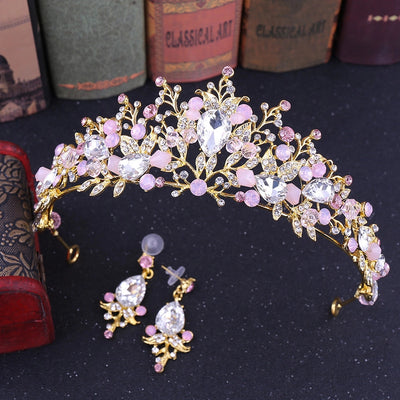 fashion crown alloy inlay crystal rhinestones crown 1 set