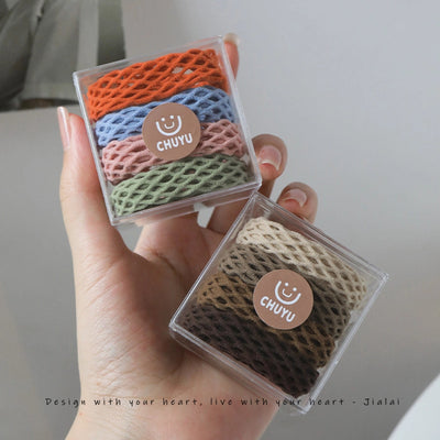 Korean style wide hair rope female Four Seasons adult ponytail leather cover headband simple temperament hair band high elastic durable rubber band