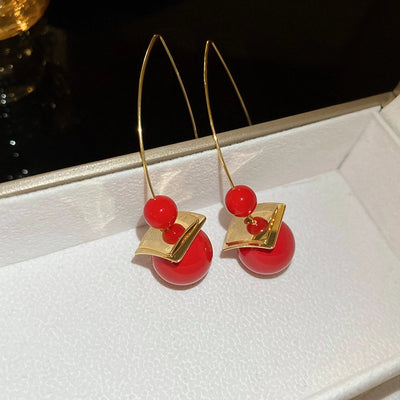 1 Pair Simple Style Round Plating Copper Resin Ear hook