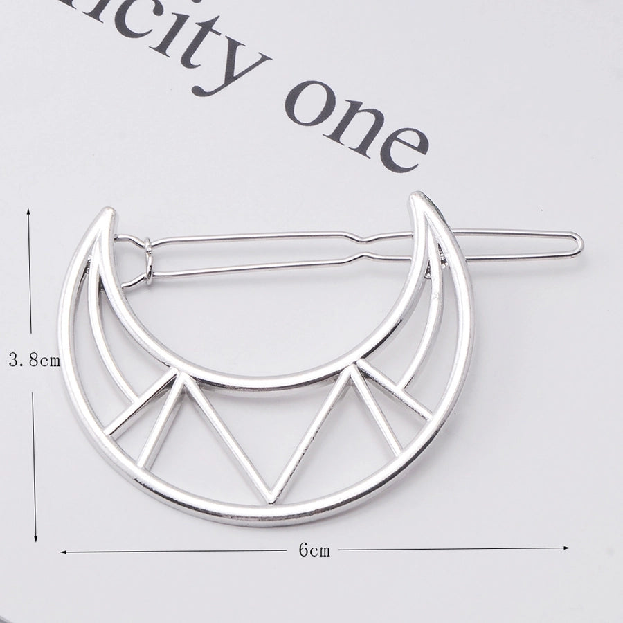 fashion geometric metal plating hair clip