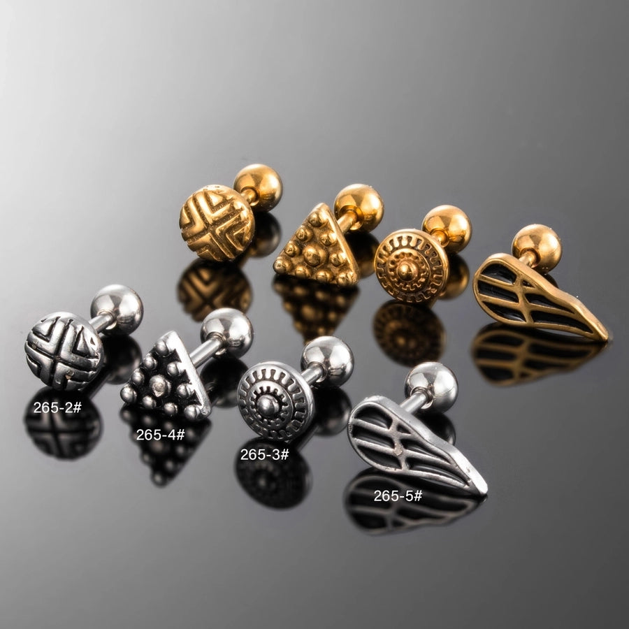 1 Piece IG Style Classic Style Cool Style Geometric Round 316 Stainless Steel  Ear Studs