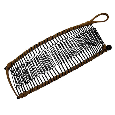 elegant solid color metal insert comb