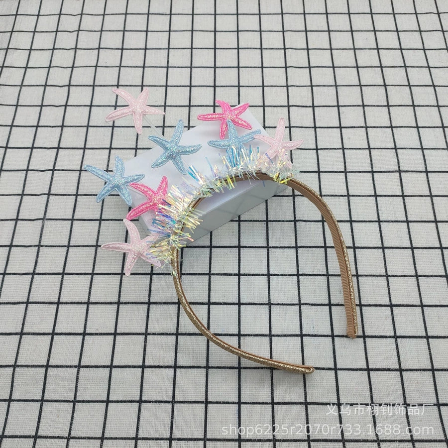 Step-in party headband sequined five-pointed star  hair accessories Festival children's hair accessories props